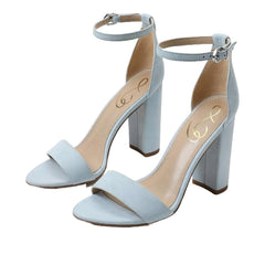 Sam Edelman Yaro True Blue Block Heel Ankle Strap Open Toe Dress Heeled Sandals