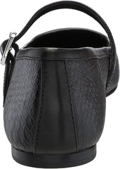 Dolce Vita Rodni Onyx Snake Embossed Mary Jane Squared Toe Fashion Ballet Flats