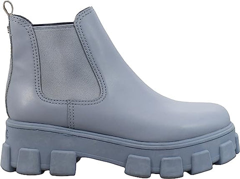 Circus By Sam Edelman Darielle Porcelian Blue Leather Round Toe Chunky Sole Boot