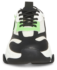 Steve Madden Possession Black/Green Lace Up Boyfriend Chunky Platform Sneakers