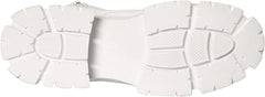Steve Madden Tarzana White Leather Lace Up Embellished Combat Ankle Boots
