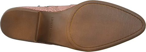 Lucky Brand Tayti Antler Light Pink Snake Casual Pointed Toe Western Ankle Boots