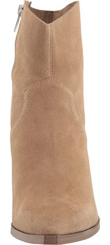Steve Madden Cate Sand Suede Block Heel Pointed Toe Pull On Fashion Ankle Boots