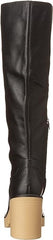 Dolce Vita Corry H2O Black Leather Block Heel Almond Toe Knee High Fashion Boot