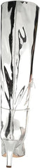Sam Edelman Vance Soft Silver Pointed Toe Kitten Heel Knee High Fashion Boots