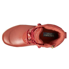 Sperry Maritime Repel Nylon Red Fashion Zip Rounded Toe Snowproof Ankle Boots 6.5