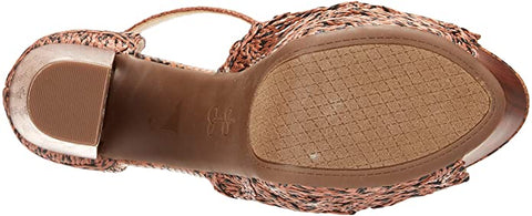 Jessica Simpson Dessie Ultra Platform Ankle Strap Heeled Sandals Caramel Tan