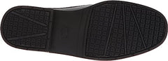 Dr Scholl's Jeff Black Leather Slip On Stacked Heel Rounded Toe Causal Loafers