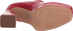Jessica Simpson Darena Richest Red Buckle Straps Block High Heel Platform Sandal