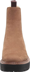 Sam Edelman Laguna Tobacco Leather Chelsea Moto Rounded Toe Pull On Ankle Boots