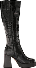 Circus By Sam Edelman Sandy Black Pull On Knee High Chunky Heel Platforms Boots