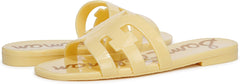 Sam Edelman Bay Buttercup Round Open Toe Slip On Leather Strap Slide Sandals
