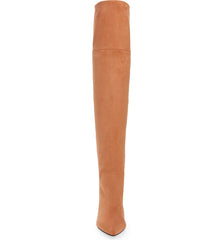 Jeffrey Campbell PILLAR-HI Blush Suede High Heel Pointed Toe Over Knee Boots