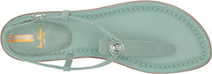 Sam Edelman Gigi Tide Blue Signet Ankle Strap Open Toe Thong Flats Sandals