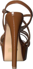 Chinese Laundry Teaser Espresso Patent Ankle Strap Open Toe Platform Sandals