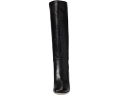 Cole Haan Chrystie Black Leather Square Toe Block Heeled Knee High Fashion Boots