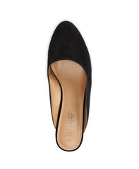 Aerosoles Encircle Black Wrapped Wedge Slip On Platform Mule Sandals