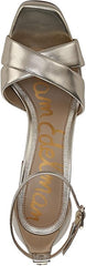 Sam Edelman Jullian Jute Leather Open Toe Ankle Strap Block Heeled Sandals