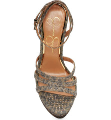 Jessica Simpson Balina Gold Platform Dress High Heel Formal Open Toe Sandals