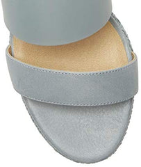 Lucky Brand Brindia Lead Strappy Slip On Platform Suede Wedge Fashion Sandals