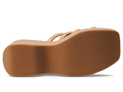 Steve Madden Download Brown Nude Fashion Slip On Open Toe Platform Sandals
