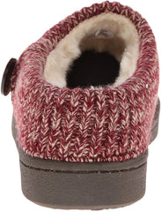 Clarks Women's Fairisle Scuff Leather Slipper Mules Sweater Cuff Clog