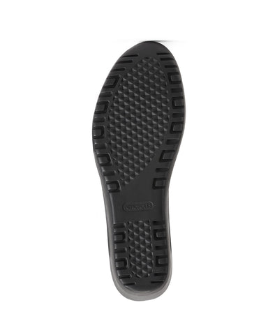 Aerosoles Blond Black Nubuck Covered Platform Wedge Slip On Slide Sandals