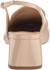 Sam Edelman Teana Chai Latte Slingback Squared Toe Block Heeled Classic Pumps