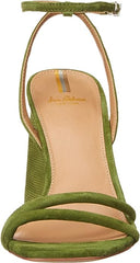 Sam Edelman Kia Dried Thyme Squared Open Toe Ankle Strap Block Heeled Sandals