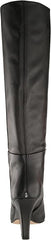 Sam Edelman Vance Black Leather Pointed Toe Kitten Heel Knee High Fashion Boots