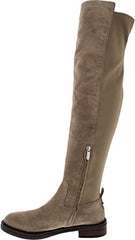 Sam Edelman Narisa CLT Taupe Side Zip Round Toe Chunky Heel Over The Knee Boots