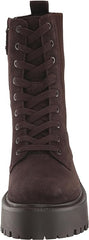Sam Edelman Evina Chocolate Brown Lace Up Rounded Toe Chunky Heeled Ankle Boots