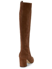 Sam Edelman Hai Nut Brown Mid Block Heel Pointed Toe Knee High Dress Boots