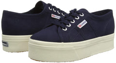 Superga Unisex 2950-cotu Navy Fashion Gymnastics Lace Up Platform Shoes