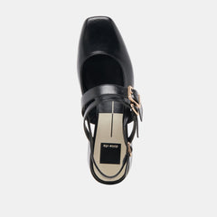 Dolce Vita Pandro Midnight Crinkle Patent Ankle Strap Open Toe Heeled Sandals