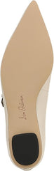 Sam Edelman Noa Ivory/Black Pointed Toe Mary Jane Strap Slip On Flats Shoes