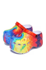 CAPE ROBBIN GARDENER CHUNKY MULTI PLATFORM ANKLE STRAP CUT OUT SANDAL-COLORFUL