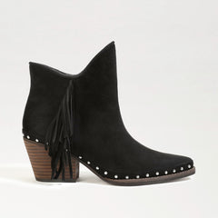 Sam Edelman Willie Pointed Toe Western Block Heel Womens Fringe Ankle Booties