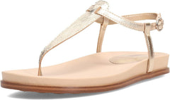 Sam Edelman Naomi Gold Slip On Open Toe Adjustable Buckle Ankle Straps Sandals