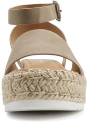 Soda Topic Dnat Nbpu (Whipped Stitch) Espadrille Ankle Strap Platform Sandals