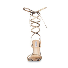 Steve Madden Uplift Multi Snake Patent Strappy Open Toe Stiletto Heeled Sandal