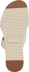 Sam Edelman Adrianna Modern Ivory Open Toe Double Strap Slip On Chunky Sandals