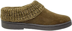 Clarks knitted Collar Winter Clog Slippers SAGE (6, SAGE)