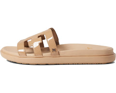 Sam Edelman Valeri Almond Open Toe Slip On Classic Leather Slides Sandals