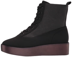 Kelsi Dagger Freeze Black Fashion Wedge Lace Up Platform Genuine Leather Bootie