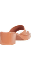 Steve Madden Harlin Camel Open Toe Slide-On Single Strap Heeled Sandal