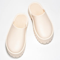 KK PAIR OF KINGS Heights Nude Fashion Slip On Non-Slip Mule Clog Platform Sandals