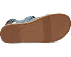 Sam Edelman Arlo Montrose Blue Open Toe Velcro Straps Raffia Sport Sandals
