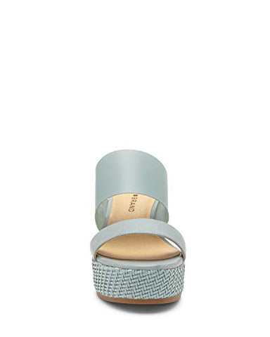 Lucky Brand Brindia Lead Strappy Slip On Platform Suede Wedge Fashion Sandals