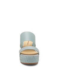 Lucky Brand Brindia Lead Strappy Slip On Platform Suede Wedge Fashion Sandals